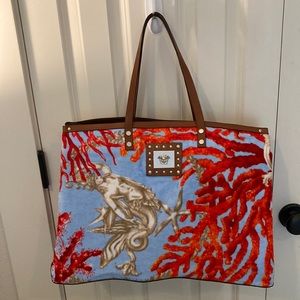 Very rare vintage coral ocean Versace purse new without tags